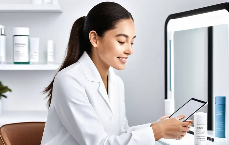 피부관리사의 피부 질환별 관리 사례 - **Prompt Title: Soothing Care for Sensitive, Rosacea-Prone Skin**
    **Description:** A kind-faced ...