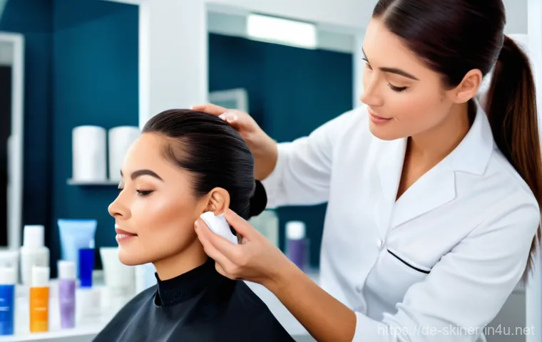 피부관리사의 인턴십 기회 찾는 방법 - **Prompt 1: Aspiring Esthetician Learning from a Mentor**
    "A bright, clean, and modern beauty sa...