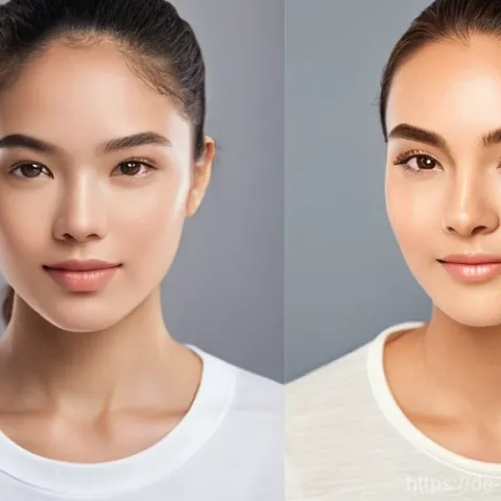 피부관리 고객별 맞춤 관리법 - **Prompt: The Skin Type Identifier**
    "A diverse group of individuals (male and female, varied et...