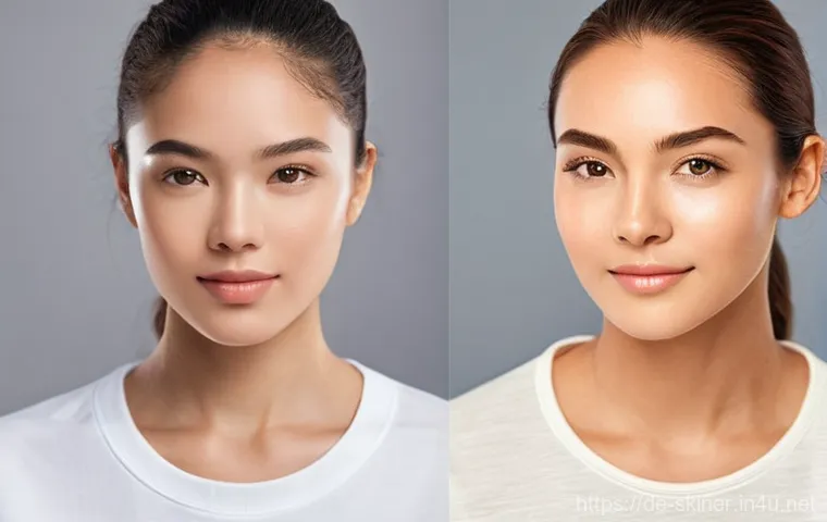 피부관리 고객별 맞춤 관리법 - **Prompt: The Skin Type Identifier**
    "A diverse group of individuals (male and female, varied et...