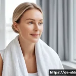 피부관리사 실기 시험 꿀팁 - A professional skincare consultation scene in a bright, modern dermatology clinic in Germany. The im...