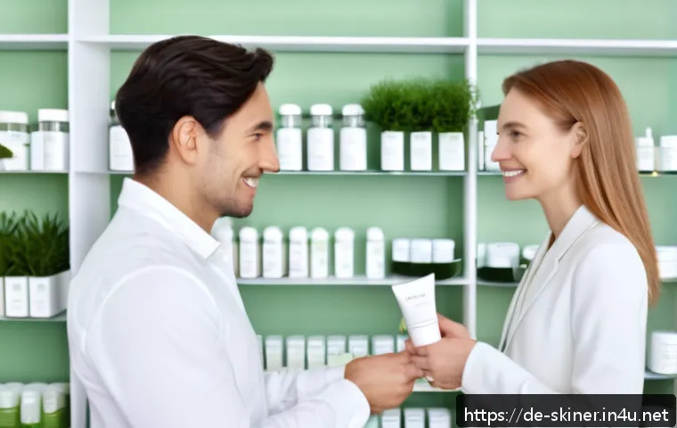 피부관리사 포트폴리오에 포함할 항목 - A modern skincare consultation scene in a bright, minimalist German beauty studio, featuring a profe...