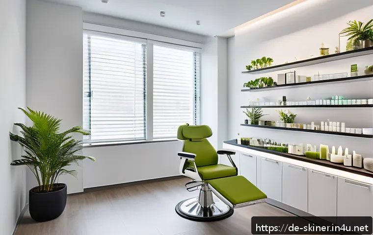 피부관리사의 직업 특성과 생활 균형 - A modern beauty salon workspace designed for ergonomic comfort: a bright, clean treatment room with ...